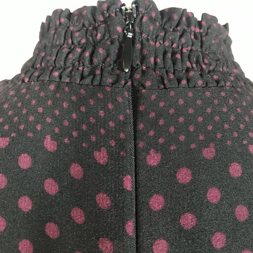 NWOT Purple Dots Mock Neck Sheath Dress - Picture 4 of 7